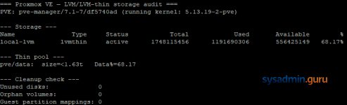 Proxmox VE: unused и orphan-диски в LVM/LVM-thin — причины и безопасная очистка